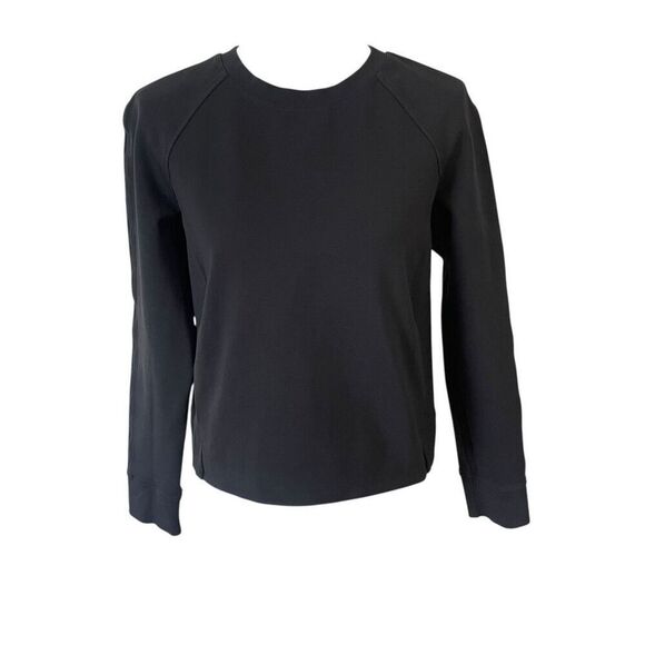 Lululemon On-Track Crew Sweatshirt Black size 8 - Picture 1 of 13